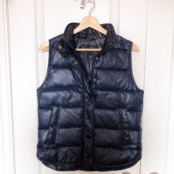 Navy jcrew puff vest - Picture 1 of 4